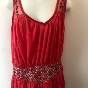 Free people red peplum top NWOT medium